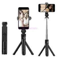 200pcs Portable Selfie Stick with Built-in Tripod Stand Bluetooth Remote Shutter Selfie Stick Tripod for Mobile Phone