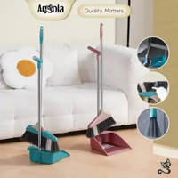 Angola Set Sapu Pengki Alat Pembersih Lantai D19A Broom Set Pink