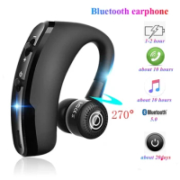 V9 Business Bluetooth Earphone Stereo Voice Control Handsfree Fone Wireless Bluetooth V5.0 Mini Headset TWS For Car Kit Sports