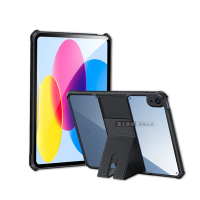 XUNDD訊迪 軍事氣囊 2025 iPad 11代/2022 iPad 10代 共用 隱形支架殼 平板防摔保護套(極簡黑)