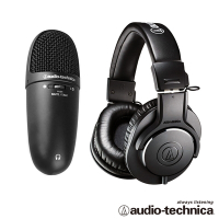 audio-technica 高性能收音USB麥克風 AT9934USB + 專業型監聽耳 ATHM20x