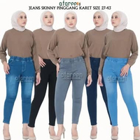 Celana Jeans Jumbo Pinggang Karet Jegging Jeans Legging Jeans Melar Stretch Jumbo Size 27-38 37 Ston