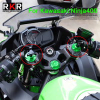 CNC รถจักรยานยนต์ปรับโช้คอัพหน้าส้อม Nut Cap Preload Adjuster ส้อม Bolts ตกแต่งสำหรับ Kawasaki Ninja 400 Z400