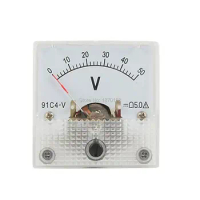 91C4 Class 2.5 Accuracy DC 0-50V Voltage Volt Panel Meter