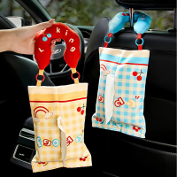 Car Tissue Box Car Tissue Holder Car Interior Tissue Hanging Bag Decorative Supplies Tissue Bag Hand