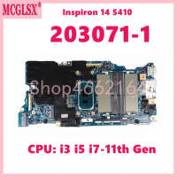 203071-1 With i3 i5 i7-11th Gen CPU Notebook Mainboard For DELL Inspiron 14 5410 Laptop Motherboard 100% Tested OK