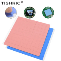 TISHRIC Thermal Pad GPU CPU Heatsink Cooling Conductive Silicone Pad 0.5mm/1mm/1.5mm/2mm*100mm*100mm High Efficient Multi Size