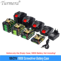 Turmera 18V 21V Screwdriver Battery Case 5X 10X 15X 20X 18650 Holder 5S 50A Lomvum Zhipu Hongsong Jingmi For Makita 18V Battery