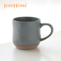 【Just Home】砌植陶瓷馬克杯500ml 紺青(杯子 陶瓷杯 馬克杯 拿鐵杯)