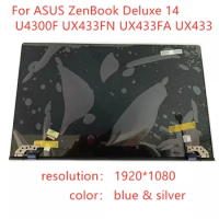 Original 14'' laptop assembly with cover FHD for ASUS ZenBook 14 Lingya Deluxe14 UX433FN UX433FA UX433 LCD screen assembly