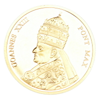 意大利籍羅馬教皇圣若望二十三世鍍金紀念幣 梵蒂岡大公會議硬幣
