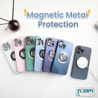 Ntzen Case MAGNETIC METAL PROTECTION Compatible for iPhone 11 12 13 14 PRO MAX Cover Blue Green