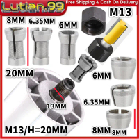 MtPro M13 Nut H=20MM Trimmer Router Chuck Switch Sleeve Wood Milling Cutter Convert Adapter Holder