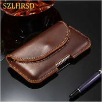 SZLHRSD Belt Clip Genuine Leather Waist Holder Flip Cover Pouch Case for OnePlus 6T/OnePlus 5T/OnePlus One/OnePlus 5/OnePlus 3T