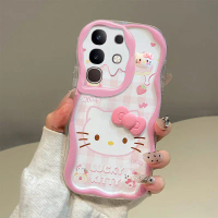 เคสโทรศัพท์ Hello Kitty, ดีไซน์ 3 มิติ, วัสดุ TPU อ่อน, กันกระแทก, เข้ากันได้กับ VIVO Y29, Y29S, Y29