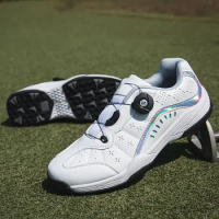 New Men's Golf Shoes Golf Waterproof Anti-slip Shoes Golf Shoes Breathable Sports Shoes Leather Outdoor Sneakers Golf Shoes