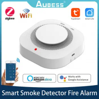 Smoke Detector Sensor Smart Home Alarm Fire Wifi/ZigBee Smart Smoke Detector Fire Protection For Amazon Alexa Google Assistant