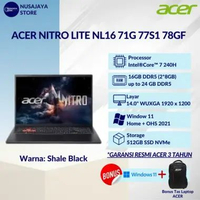 ACER Nitro Lite NL16 71G 77S1 78GF Core 7 240H/16GB/512GB SSD/GeForce RTX 4050 6GB/16" WUXGA 180Hz/W