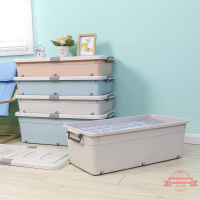 床底收納盒塑料帶輪扁平特大號抽屜儲物整理箱衣服有蓋床下收納箱