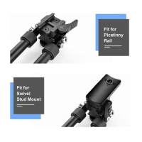 Bipod Adapter Mount with 3/2-Slots Rubber Base Hunting Accessories 20MM Rail