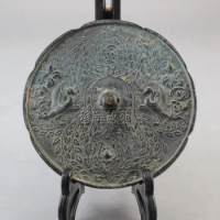 Fine antique Han Dynasty Phoenix bronze mirror