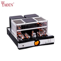 YAQIN MS-20B bladder machine EL34 tube Bluetooth power amplifier 40W*2 Fever HiFi combined push-pull home speaker