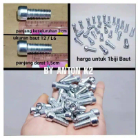 BAUT/SEKRUP MUR SPION TOMOK DUCATI/CIRCUIT/CIRKUIT/RIZOMA/TOMOK V2 V5 - UKURAN BAUT 12, Drat Putar K