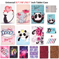 Universal Tablet Case 9.7 10 10.1 Inch for Huawei T5 Panda Cat Funda Cover for Lenovo Tab M10 Tb-x606f M10 Fhd Plus Tab4 10