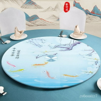 酒店旋轉盤 圓形餐桌 轉盤 飯桌 辦桌 餐桌轉盤 鋼化玻璃轉盤 轉盤桌 圓桌轉盤 旋轉圓盤 貼畫轉盤