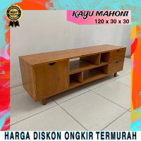 Meja TV Modern Kualitas Kayu Mahoni Furniture
