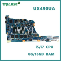 UX490UA i5/i7 CPU 8G/16GB RAM Laptop Motherboard For Asus ZenBook UX490UAK UX490 UX490UA UX490UAR UX3490UA Mainboard