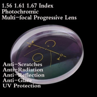 1.56 1.61 1.67 Index Aspheric Photochromic Multi-focal Progressive Optical Prescription Eyeglasses Lens Colored For Eye Glasses