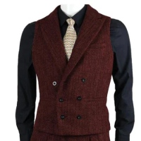 Men's Sleeveless Lapel Herringbone Vest For Men Luxury Men's Suit Elegant Blazer Blazer Men's Rock Denim Vest