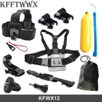 Accessories Kit for Gopro Hero 12 11 10 9 Black 8 7 6 5 4 3 2 Yi 4K EKEN H9 AKASO DBPOWER Strap Tripod Mount for Go pro 9 Camera