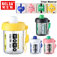 Relea 500ml Cute Monster Handheld Leakproof Tritan BPA-Free Water Bottle