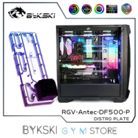 Bykski Distro Plate For Antec DF500 Case,MOD Waterway Board Kit For Water Cooling Loop Solution, 12V/5V SYNC, RGV-Antec-DF500-P