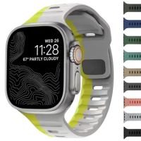 Soft Silicone Strap For Apple Watch Band Ultra 2 49mm 44mm 45mm 42mm 41mm 42mm sport Watchband iwatch Serise 5 6 7 8 9 bracelet