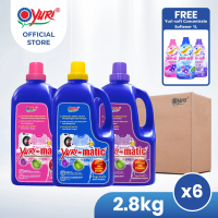 (Carton Deal) Yuri-matic ®   Laundry Liquid Detergent 2.8Kg x6 |   Gift: Yuri-soft Fabric Softener 1