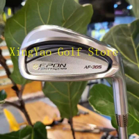 Epon Af 305 Mens Golf Clubs Epon AF-305 Iron Set Silver Heads (4,5,6,7,8,9,P) With Graphite/Steel Shaft With Headcovers 7pcs