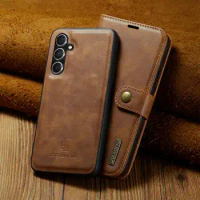 2 in 1 Case For Samsung Galaxy A34 A54 A24 A14 Case High-end PU Leather Coque For Samsung A54 Cover Magnetic Wallet Pocket