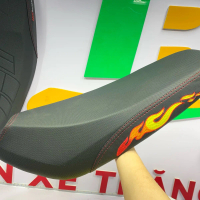 Yên Xe Điện Pega Cap A Thêu Lửa, Yên Xe Điện Hk bike, Fuji, Nijia,Yên Xe Cap A,yenxethangbinh,Lửa Th