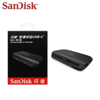 100% Original SanDisk Card Reader USB 3.0 ImageMate Pro USB-CHigh Speed Type-C Card Reader For CF Card Micro SD Card SD Card