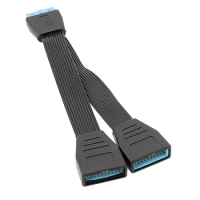 USB 19Pin/20Pin Header Splitter USB to 19pin DualPort Header Adapter Sockets Splitter Y3ND