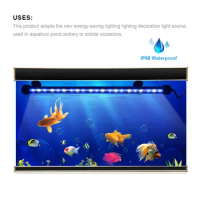Remote Control Aquarium Light Waterproof Underwater Light Brightness Adjustable Submersible LED Aquarium Light Fish Tank Light