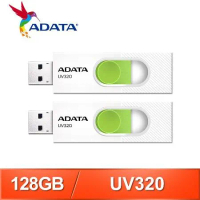 【兩入組】ADATA 威剛 UV320 128G USB3.2 隨身碟《清新白》