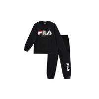 FILA KIDS 童針織套裝(上衣+長褲)-黑色 1WTX-8905-BK