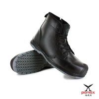 【PAMAX 帕瑪斯】輕量塑鋼頂級氣墊防滑安全靴/全雙無金屬/可通過安檢門/塑鋼頭(PX87610FEH /男)