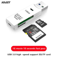 2 IN 1 Card Reader USB 3.0 SD TF Card Memory Reader High Speed Multi-card Writer Adapter Flash Drive Laptop Accessories