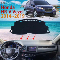 Dashboard Cover Avoid Sun Carpet for Honda HRV HR V Vezel 2014~2019 2016 Protective Sunshade Dash Mat Cushion Car Accessories