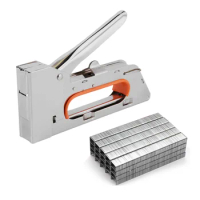 Upholstery Stapler 4/6/8mm Heavy Duty Staples with 2400pcs Nails Stainless Steel for Woodworking for Furniture Binding